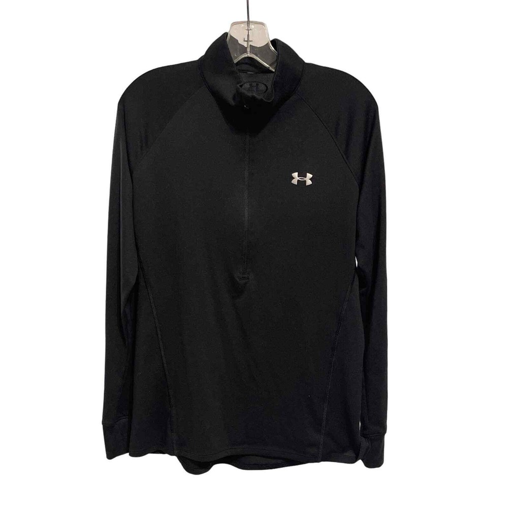 Under Armour Womens Black‎ Quarter Zip Pullover Long Sleeve Active Top Small